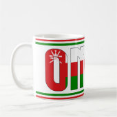 Oman National Flag Patriotic Kaffeetasse (Links)