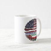 Oman Omani American USA Tree Roots Flag Kaffeetasse (VorderseiteRechts)