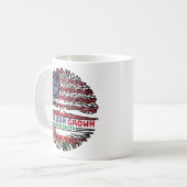 Oman Omani American USA Tree Roots Flag Kaffeetasse (Vorderseite Links)