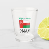 Oman Omani Flag Green Personalisierung Schnapsglas (Vorderseite)