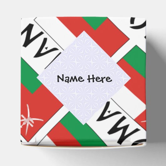 Oman Omani Flag Tiled Personalisiert Geschenkschachtel (Oben)
