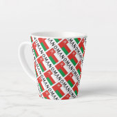 Oman Omani Flag Tiled Personalisiert Milchtasse (Linke Ecke)