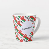 Oman Omani Flag Tiled Personalisiert Milchtasse (Rechte Ecke)