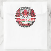 Oman Omani kanadische Tree-Roots-Flagge Runder Aufkleber (Tasche)