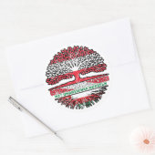 Oman Omanisch Österreichisch Baum Runder Aufkleber (Umschlag)