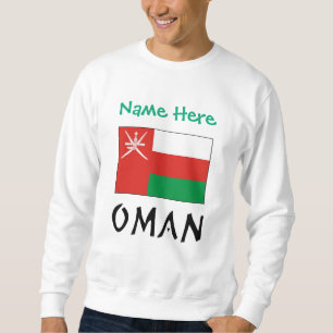 Oman Omanische Flagge Grün Personalisiert  Sweatshirt