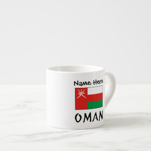 Oman Omanische Flagge Personalisierter Name  Espressotasse