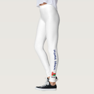 Oman Omanische Flagge Personalisierter Name  Leggings