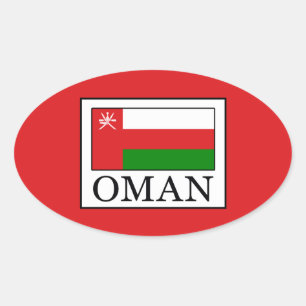 Oman Ovaler Aufkleber