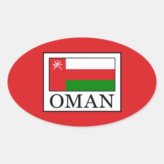 Oman Ovaler Aufkleber (Vorderseite)