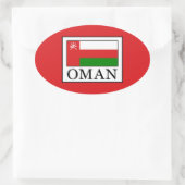 Oman Ovaler Aufkleber (Tasche)