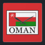 Oman Quadratische Wanduhr<br><div class="desc">Oman</div>