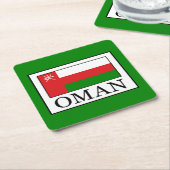 Oman Rechteckiger Pappuntersetzer (angewinkelt)