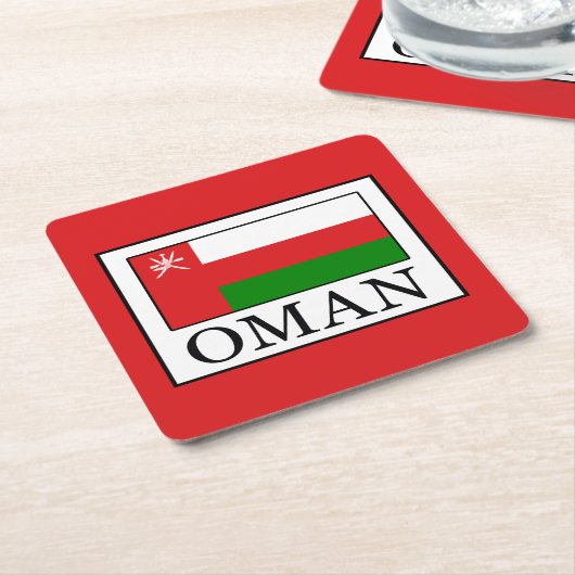 Oman Rechteckiger Pappuntersetzer (angewinkelt)