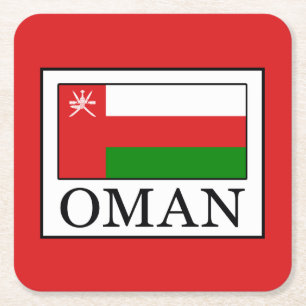 Oman Rechteckiger Pappuntersetzer