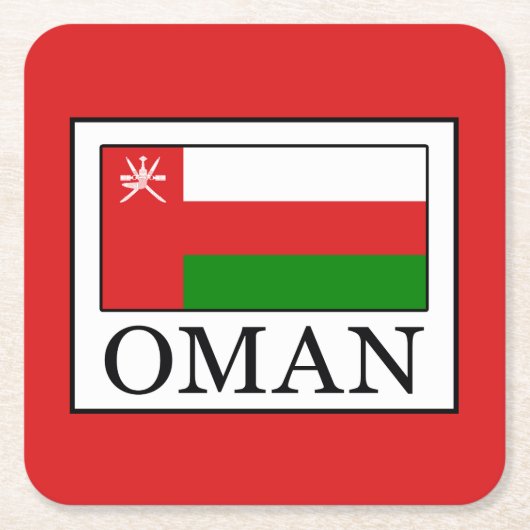 Oman Rechteckiger Pappuntersetzer (Vorderseite)