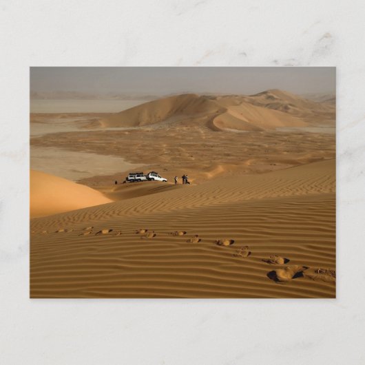 Oman, Rub Al Khali Wüste, auf den Dünen Postkarte (Vorderseite)