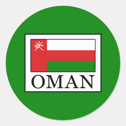 Oman Runder Aufkleber (Vorderseite)