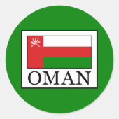 Oman Runder Aufkleber (Vorderseite)