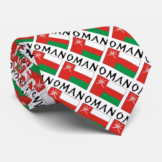 Oman und Omani Flag mit Ihrem Namen gepackt Krawatte (Gerollt)