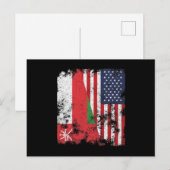 Oman USA Flag Postkarte (Vorne/Hinten)