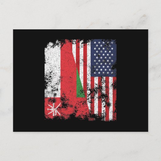 Oman USA Flag Postkarte (Vorderseite)