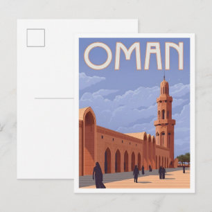 Oman Vintage Reise Postkarte