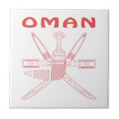 OMAN-Wappen Fliese (Vorderseite)