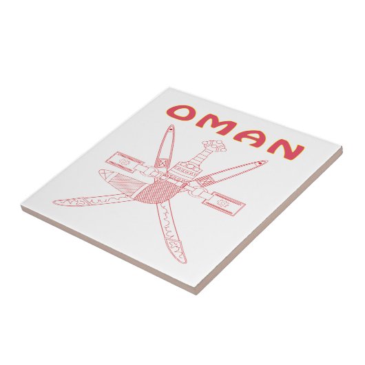 OMAN-Wappen Fliese (Seite)