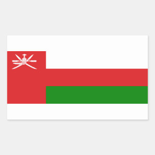 Omani-Flagge, Flagge Rechteckiger Aufkleber