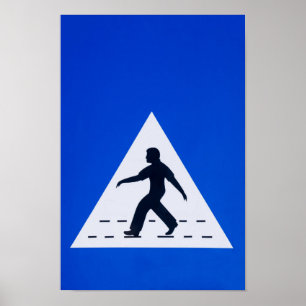 Omanisches Fußgängerüberweg-Schild - Maskat, Oman Poster