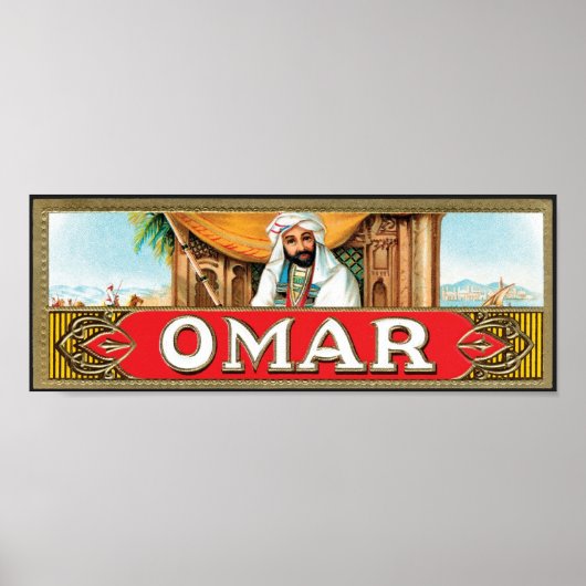 Omar Cigar Label 2 Poster (Vorne)