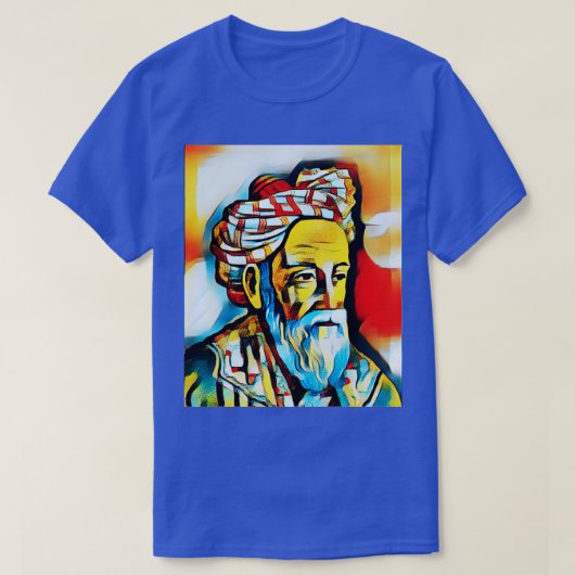 Omar Khayam Abstrakt Portrait Omar Khayam Artwor T-Shirt (Design vorne)
