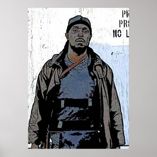 Omar Little The Wire Character Art Michael K Willi Poster (Vorne)