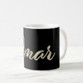 Omar Name whitegold Tasse Teetasse Kaffeetasse (VorderseiteRechts)