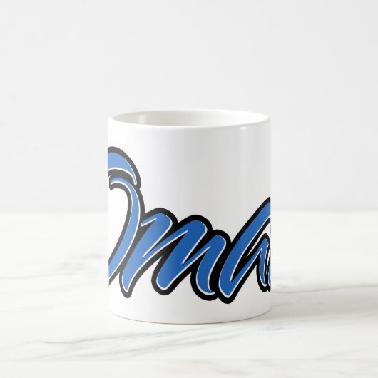 Omar Vorname Name blue Tasse Kaffeetasse (Mittel)