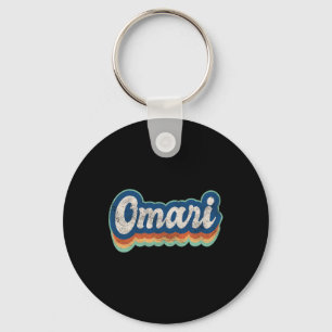 Omari Vorname Jungen Vintage-Stil 70er 80er Person Schlüsselanhänger