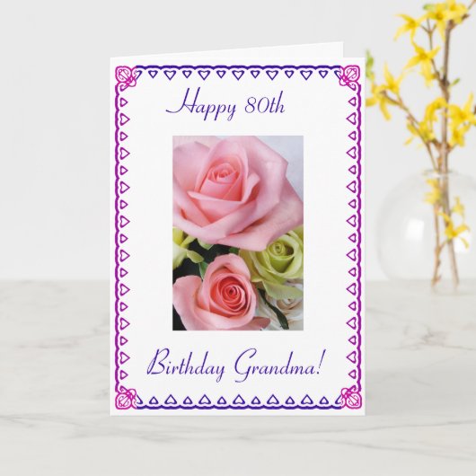 Oma's 80. Geburtstag Karte (Gelbe Blume)