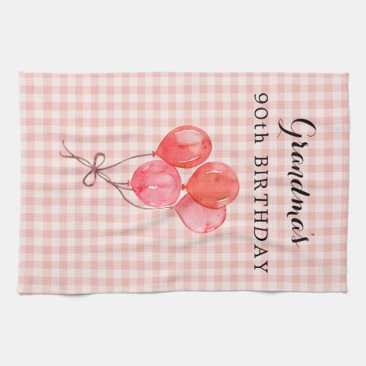 Oma's 90. Geburtstag Geschirrtuch (Horizontal)