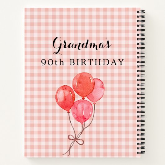 Oma's 90. Geburtstag Notizblock (Rückseite)