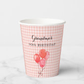 Oma's 90. Geburtstag Pappbecher (Rückseite)