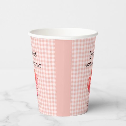 Oma's 90. Geburtstag Pappbecher (Rechts)