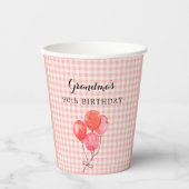 Oma's 90. Geburtstag Pappbecher (Vorderseite)