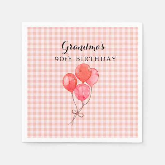 Oma's 90. Geburtstag Serviette (Vorderseite)