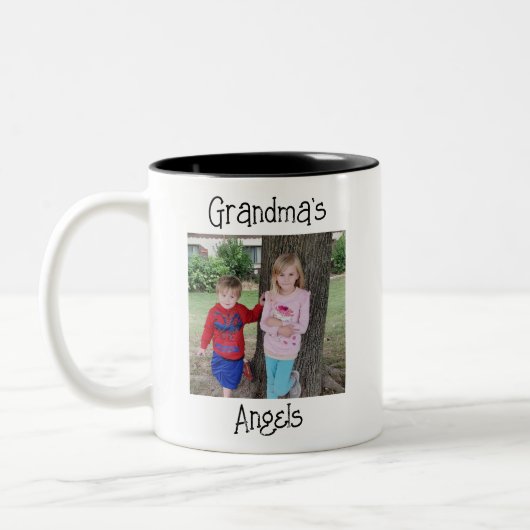Oma's Angels Personalisiert Zweifarbige Tasse (Links)