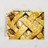 Oma's Apple Pie Day Recipe Card Postkarte (Vorne/Hinten)