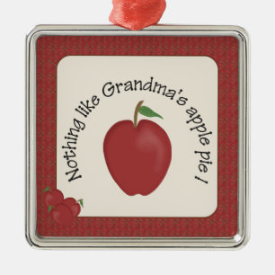 Oma's Apple Pie Silver Ornament