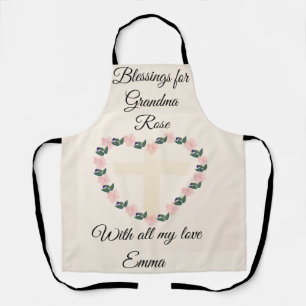 Omas Aprondesign „Floral Heart Blessing“ Schürze