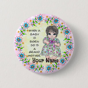 Omas Baby Mädchen  Button