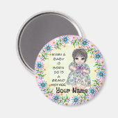 Omas Baby Mädchen Magnet (Vorderseite/Rückseite)